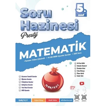 Nartest Yayınevi 5. Sınıf Prestij Matematik Soru Hazinesi