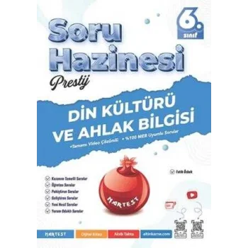 Nartest Yayınevi 6. Sınıf Prestij Din Kültürü ve Ahlak Bilgisi Soru Hazinesi