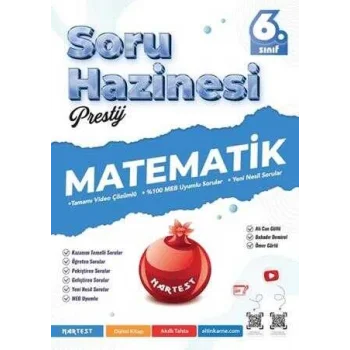 Nartest Yayınevi 6. Sınıf Prestij Matematik Soru Hazinesi