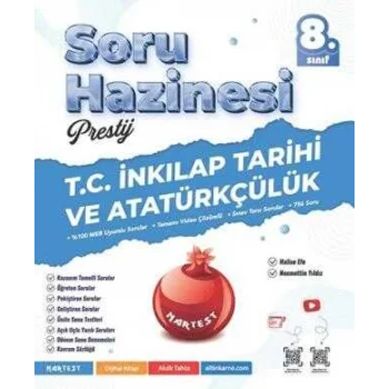 Nartest Yayınevi 8. Sınıf Prestij T.C. İnkılap Tarihi ve Atatürkçülük Soru Hazinesi