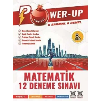 Nartest Yayınevi 8. Sınıf Power-Up Matematik 12 Deneme Sınavı