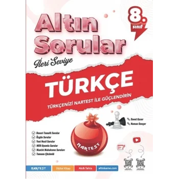 Nartest Yayınları 8. Sınıf Altın Sorular Türkçe Soru Bankası