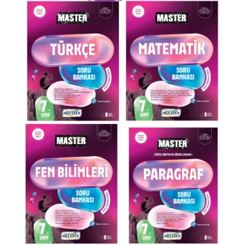 Okyanus Yayınları Okyanus 7.Sınıf Master Türkçe-Matematik-Fen Bilimleri-Paragraf Soru Bankası Maarif Modeline Uygun