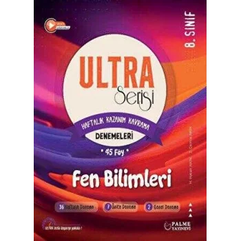 Palme 8.Sınıf Ultra Fen Bilimleri Haftalık Kazanım Kavrama Denemeleri