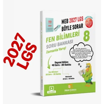 Sinan Kuzucu FEN BİLİMLERİ Soru Bankası (8. Sınıf 2027 Meb Böyle Sorar)