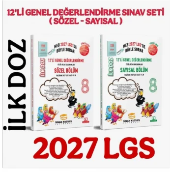 Sinan Kuzucu İlk Doz 12li Genel Değ. Sınav Seti 8. Sınıf 2027 ( SAYISAL + SÖZEL 1.DÖNEM )