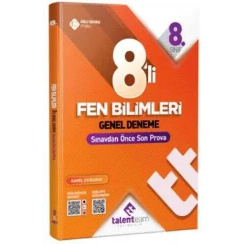 Talentteam Yayıncılık 8. Sınıf Fen Bilimleri 8`Li Genel Deneme