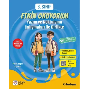 Tudem 3. Sınıf Etkin Okuyorum - Yazım ve Noktalama Çalışmaları ile Birlikte 2026-2027