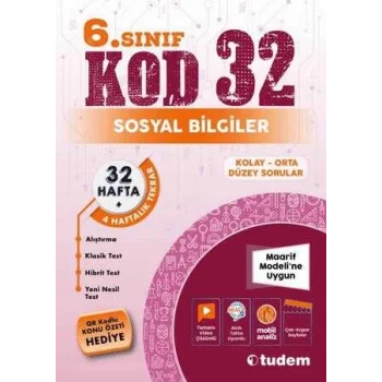 Tudem Yayınları 6. Sınıf Sosyal Bilgiler Kod 32