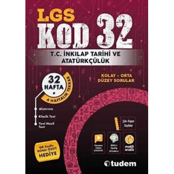 Tudem Yayınları Lgs Kod 32 İnkılap Tarihi Ve Atatürkçülük