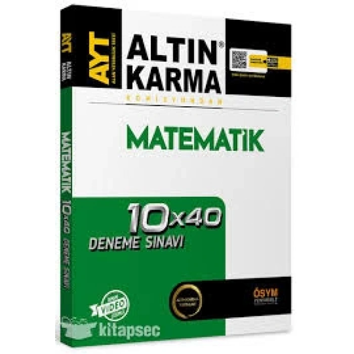 altın karma ayt matematik 10x40 deneme sınavı