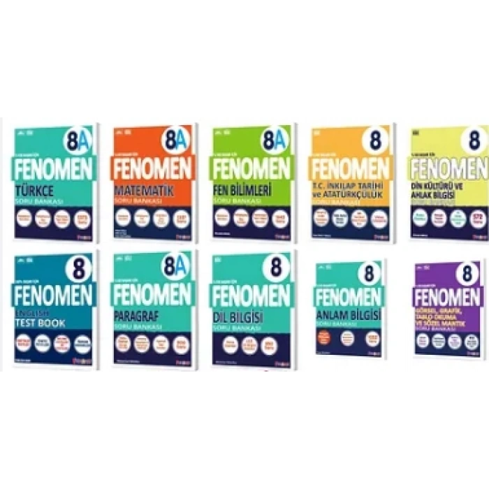 fenomen yayınları 8 sınıf 10 lu set