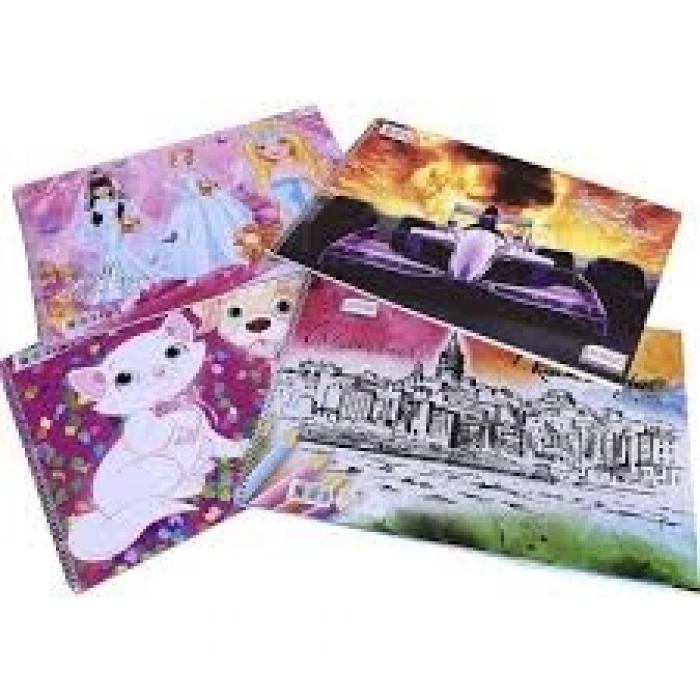 resim defteri 25x 35 15 yaprak karton kapak 6 adet