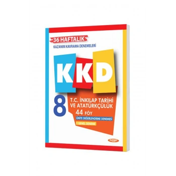 8 İNKILAP TARİHİ VE ATATÜRKÇÜLÜK HAFTALIK KAZANIM KAVRAMA DENEMELERİ (44 FÖY)
