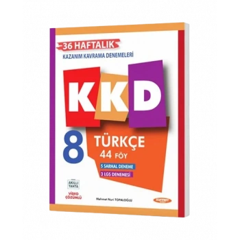 8 TÜRKÇE HAFTALIK KAZANIM KAVRAMA DENEMELERİ (44 FÖY)
