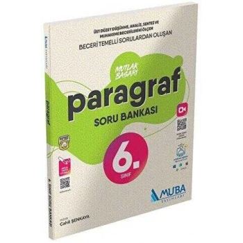 muba yayınları mutlak başarı 6 sınıf paragraf soru bankası
