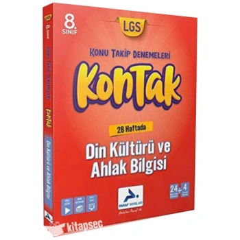 PARAF 8. SINIF DİN KÜLTÜRÜ 36 LI KONTAK DENEME (KONU TAKİP DENEMELERİ)