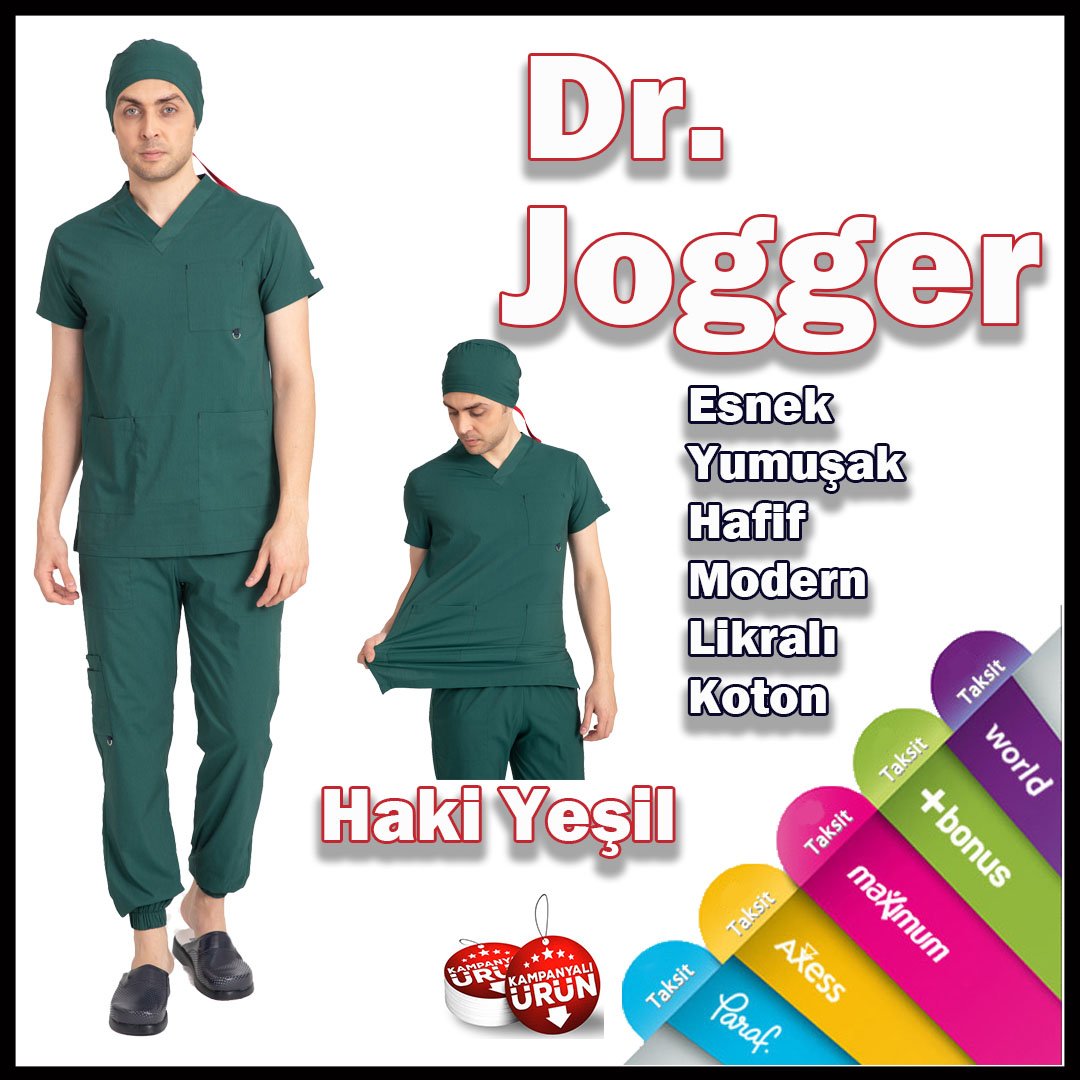 Cerrahi forma jogger model haki yeşil