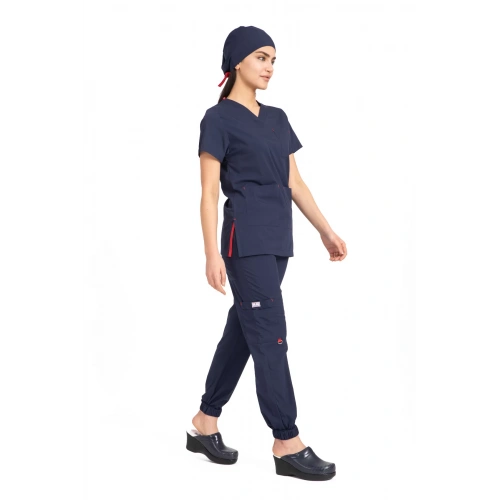 Dr Jogger Scrubs Likralı Terikoton Kadın Lacivert
