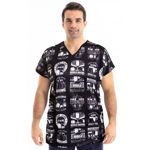 Scrubs cerrahi forma erkek tek üst dövüş kulübü