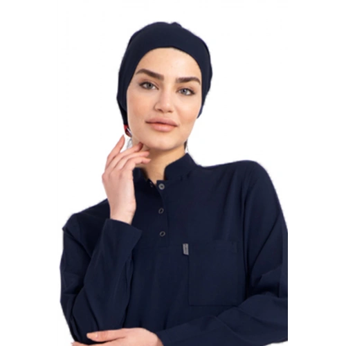 Tesettür bone lacivert likralı terikoton