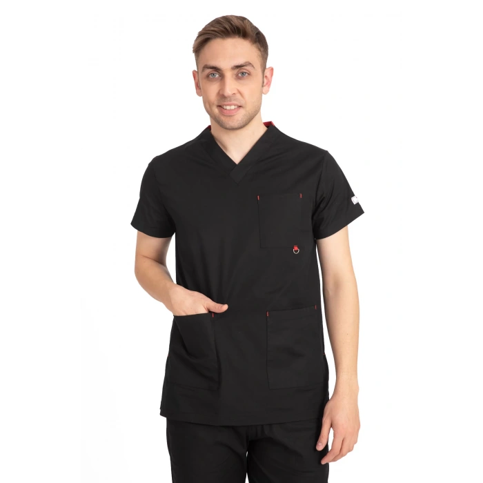 Dr Flex cerrahi forma likralı terikoton erkek siyah