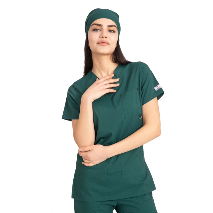 Dr Flex Cerrahi Forma Likralı Terikoton Kadın Haki Yeşil