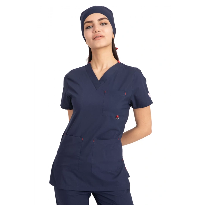 Dr Flex Cerrahi Forma Likralı Terikoton Kadın Koyu Lacivert