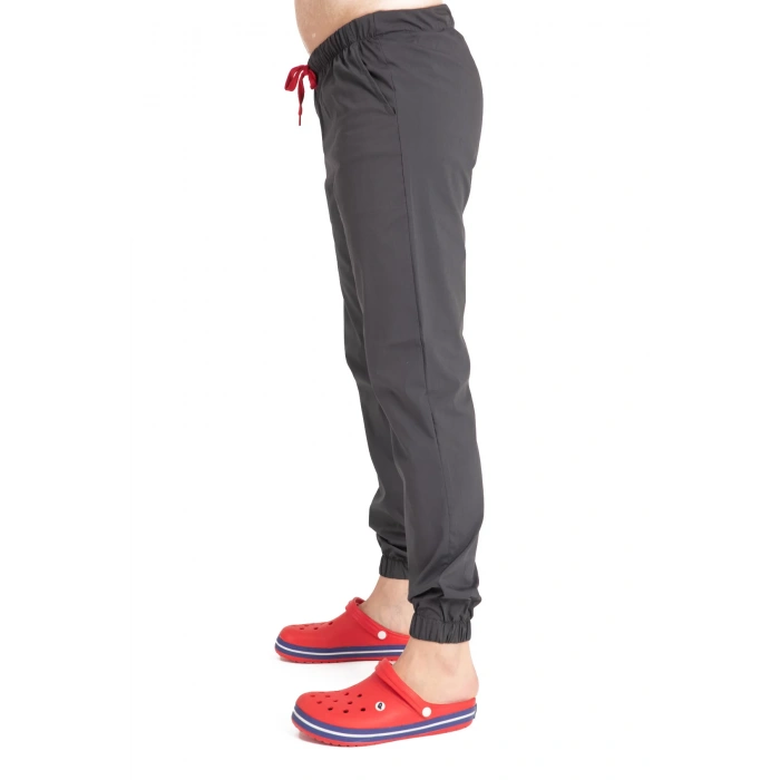 Dr Jogger Scrubs Likralı Terikoton Erkek Füme