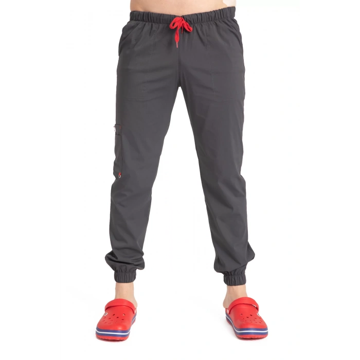 Dr Jogger Scrubs Likralı Terikoton Erkek Füme