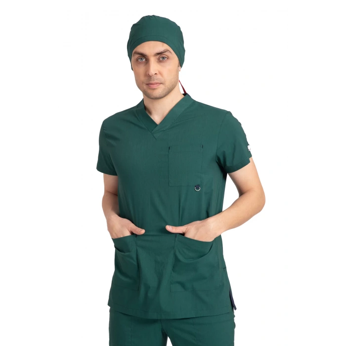 Dr Jogger Scrubs Likralı Terikoton Erkek Haki Yeşil