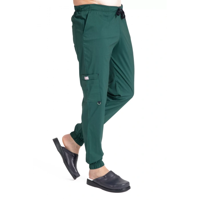 Dr Jogger Scrubs Likralı Terikoton Erkek Haki Yeşil
