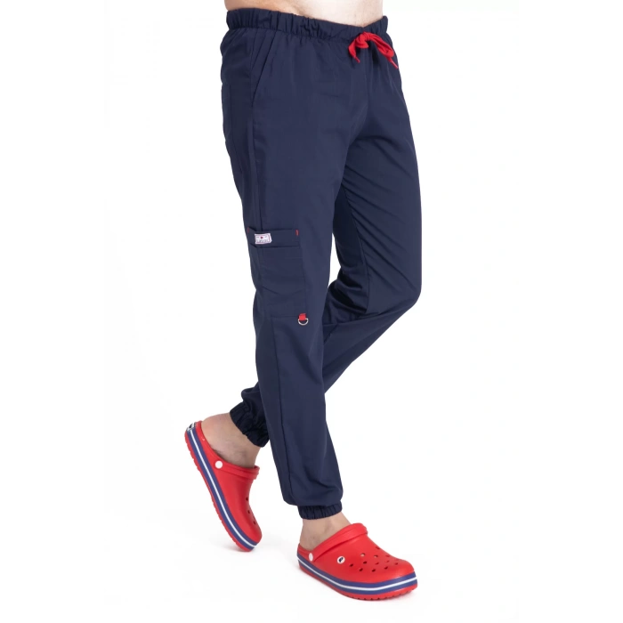 Dr Jogger Scrubs Likralı Terikoton Erkek Koyu Lacivert