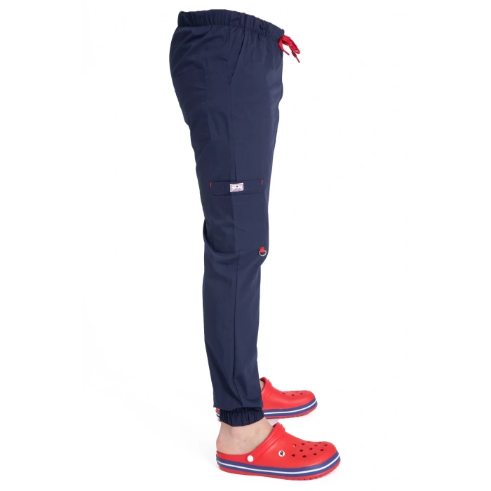 Dr Jogger Scrubs Likralı Terikoton Erkek Koyu Lacivert