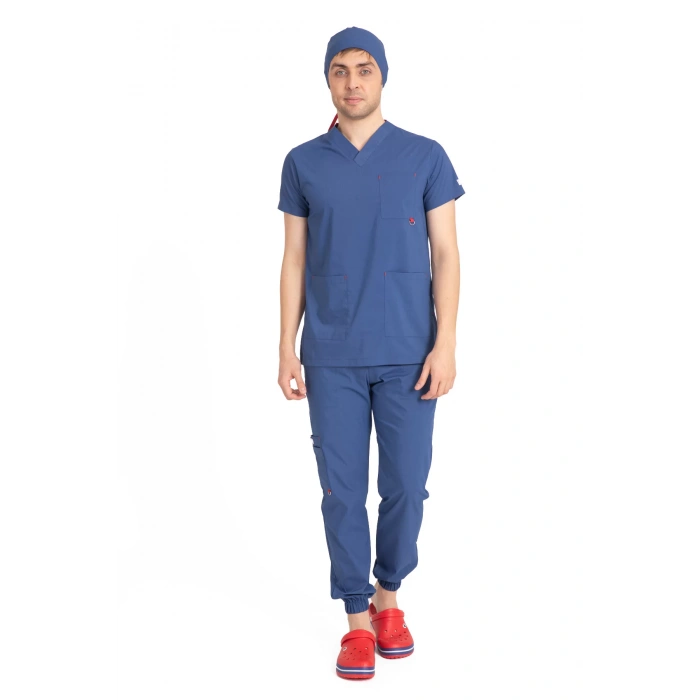 Dr Jogger Scrubs Likralı Terikoton Erkek Petrol Mavisi