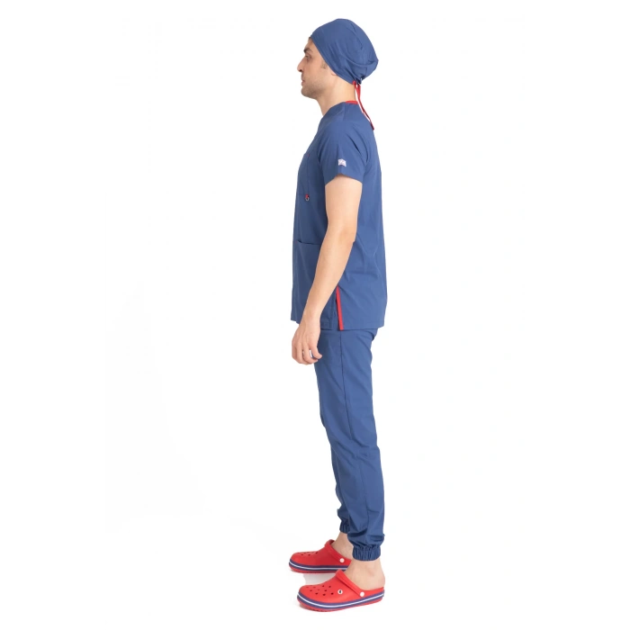 Dr Jogger Scrubs Likralı Terikoton Erkek Petrol Mavisi