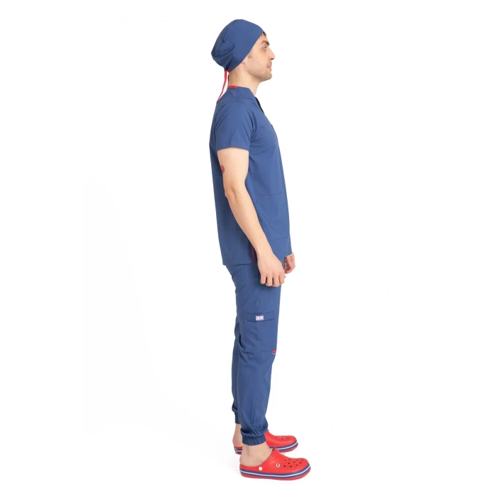 Dr Jogger Scrubs Likralı Terikoton Erkek Petrol Mavisi