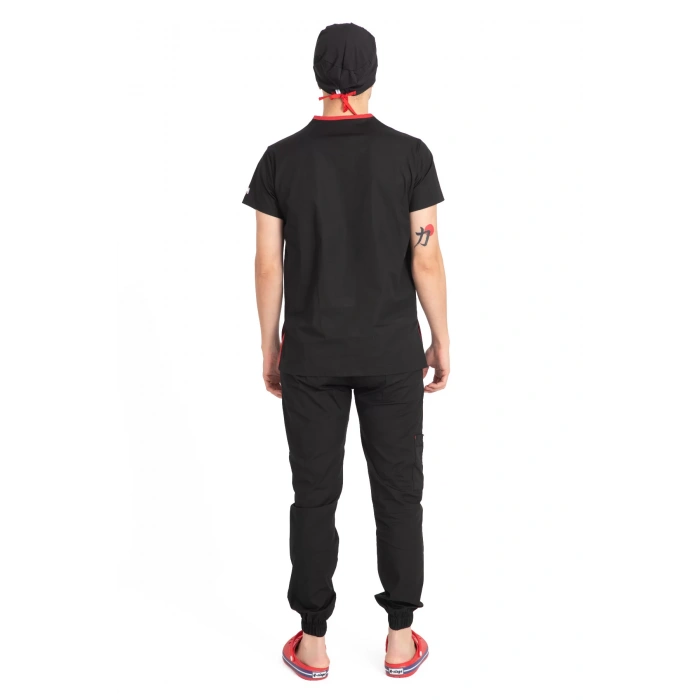 Dr Jogger Scrubs Likralı Terikoton Erkek Siyah