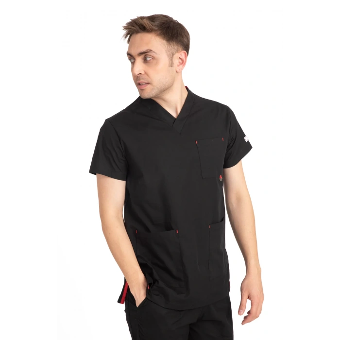 Dr Jogger Scrubs Likralı Terikoton Erkek Siyah