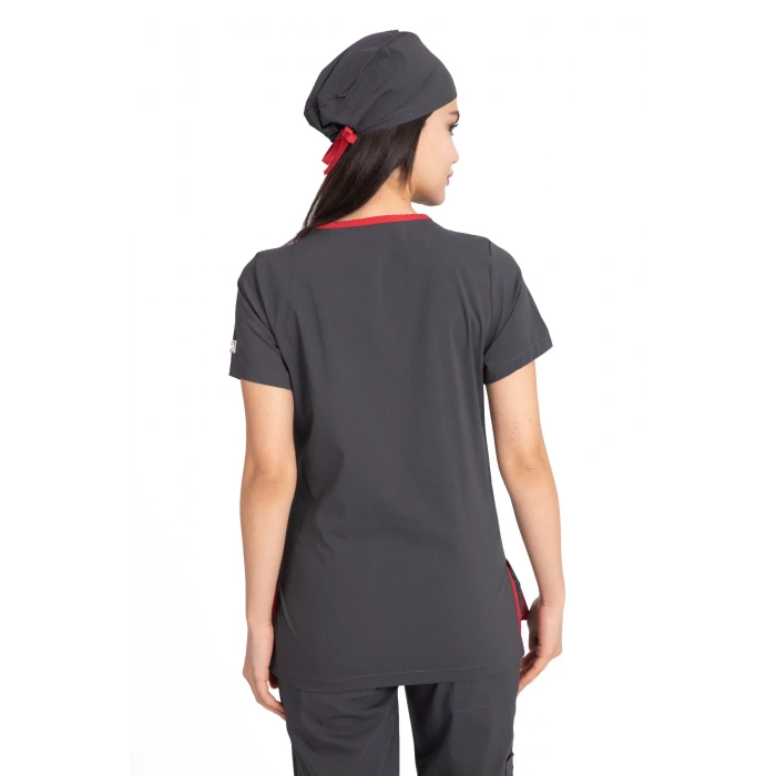 Dr Jogger Scrubs Likralı Terikoton Kadın Füme