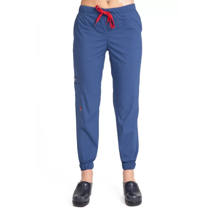 Dr Jogger Scrubs Likralı Terikoton Kadın Petrol Mavisi