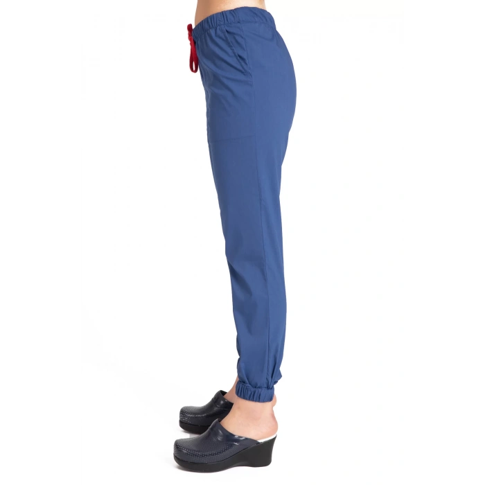 Dr Jogger Scrubs Likralı Terikoton Kadın Petrol Mavisi