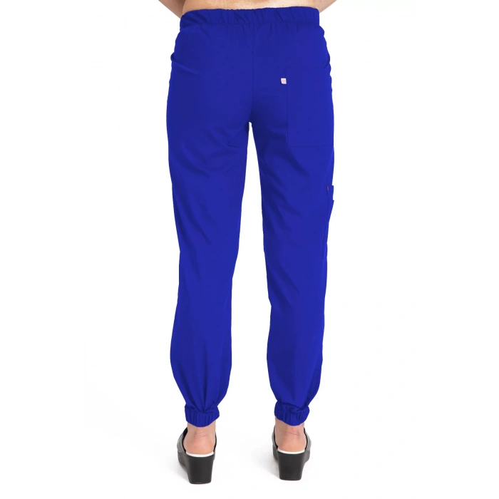 Dr Jogger Scrubs Likralı Terikoton Kadın Saks Mavisi