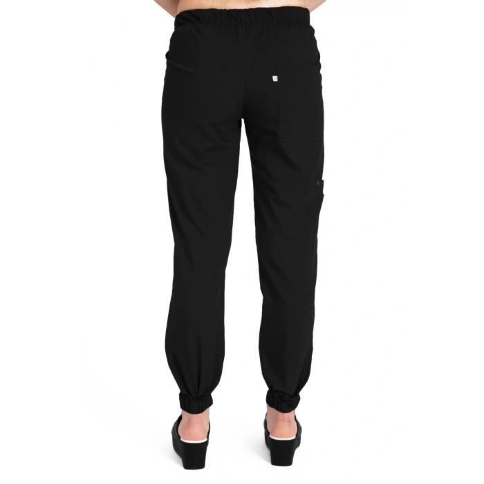 Dr Jogger Scrubs Likralı Terikoton Kadın Siyah