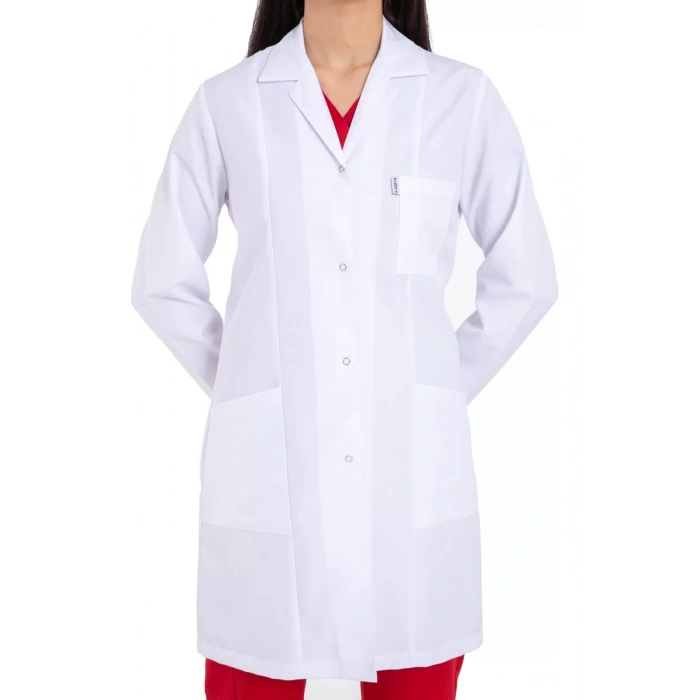 Kadın beyaz önlük alpaka kumaş bp-01