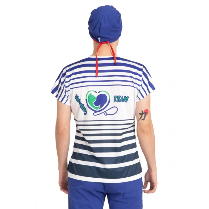 Scrubs cerrahi forma erkek tek üst veteriner team logolu