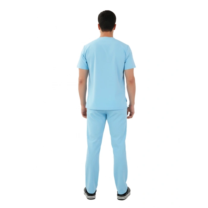 Sağlık Bakanlığı Alaskan Blue Erkek Doktor Forması - 4 Yön Likralı Esnek Kumaş