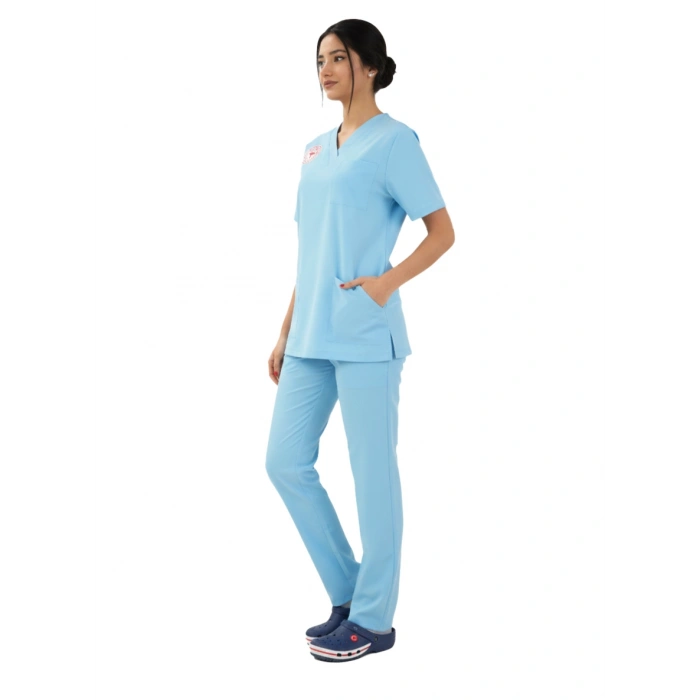 Sağlık Bakanlığı Alaskan Blue Kadın Doktor Forması - 4 Yön Likralı Esnek Kumaş