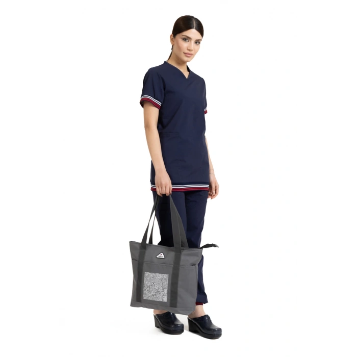 Medikal Bag Antrasit Baskılı Çanta Kadın ve Erkek Model
