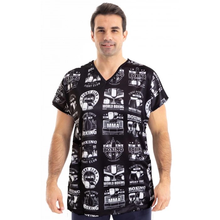 Scrubs cerrahi forma erkek tek üst dövüş kulübü